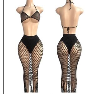 NEW Super Sexy Mesh Detail Stripper Outfit Set OS